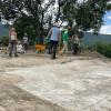 Trabajos arqueológicos sobre el mosaico 