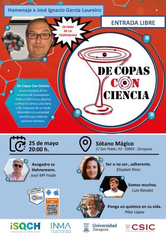 Un homenaje a José Ignacio García Laureiro cierra este jueves 25 la VI temporada de “De Copas con Ciencia” Un homenaje a José Ignacio García Laureiro cierra este jueves 25 la VI temporada de “De Copas con Ciencia”
