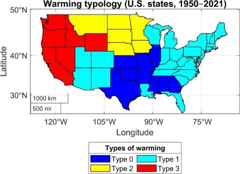 Tipología de cambio climático por estados 